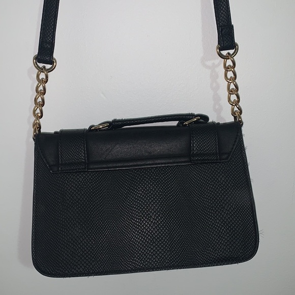 River Island Black Faux Suede Mini Satchel Handbag - Picture 4 of 11